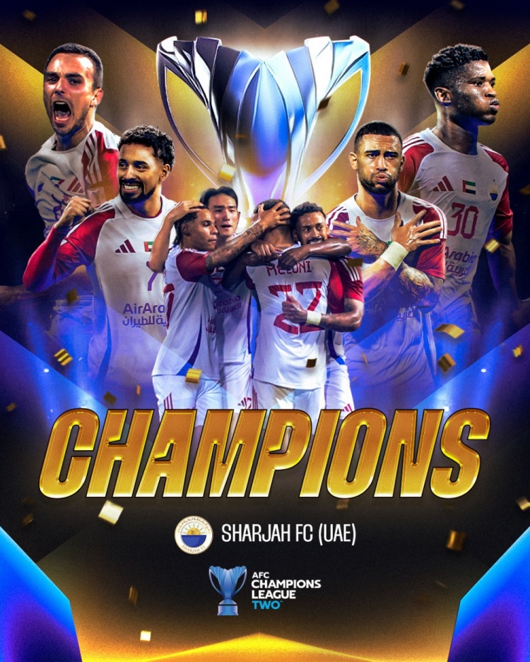 恭喜江蘇舊帥奧拉羅尤率沙迦捧起亞冠二級(jí)聯(lián)賽冠軍